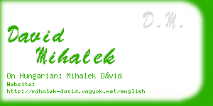 david mihalek business card